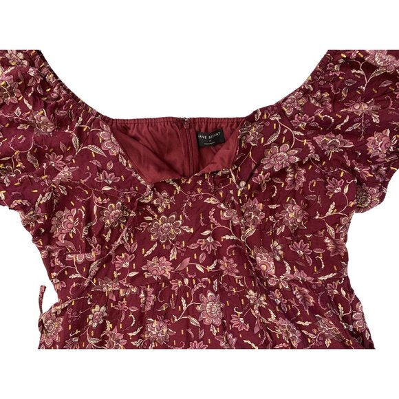 Womens Lane Bryant Peasant Dress Size 18 Off Shoulder Midi Length A-line 6850 - Picture 12 of 15